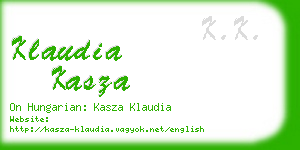 klaudia kasza business card